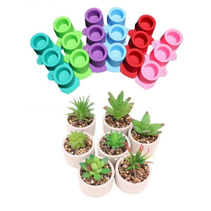 3-Hole Flowerpot Silicone Mold Geometric Resin Plant Pot Mould