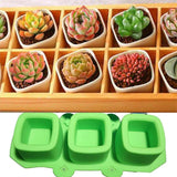 3-Hole Flowerpot Silicone Mold Geometric Resin Plant Pot Mould
