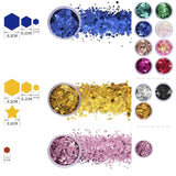 12 Mixed Holographic Chunky Glitter Sequins A0NF