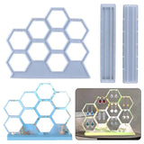 Hexagonal Jewelry Show Rack Epoxy Resin Mold DIY Crafts Tool