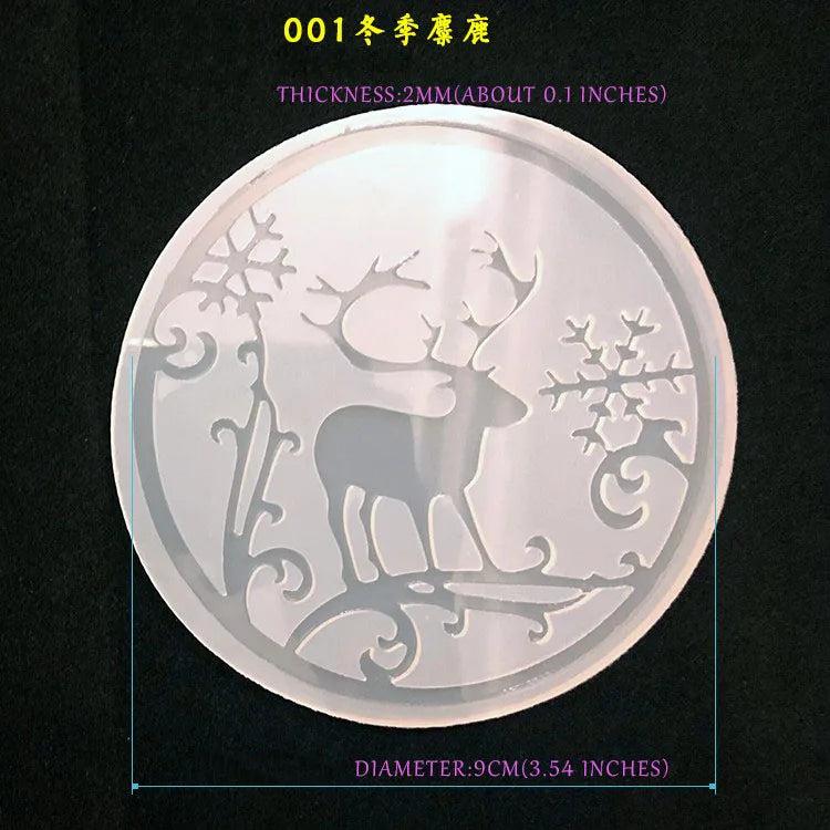 Winter Girl Owl Elk Silicone Mould for Resin Crafts