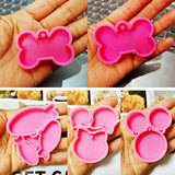 5Pcs Pets Hanging Tags Resin Mold Silicone Mould