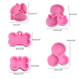 5Pcs Pets Hanging Tags Resin Mold Silicone Mould