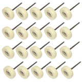 20Pcs Wool Felt Buff Wheels with Mandrel 2.35mm Shank