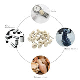 20Pcs Wool Felt Buff Wheels with Mandrel 2.35mm Shank