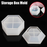 Silicone Hexagonal Storage Box Mold for Resin Epoxy DIY Crafts