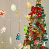DIY Crystal Snowman Hanging Lamp Keychain Elk Pendant