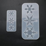 2Pcs/Set Snowflake Pendant Epoxy Silicone Molds Christmas Jewelry Making