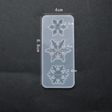 2Pcs/Set Snowflake Pendant Epoxy Silicone Molds Christmas Jewelry Making