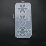 2Pcs/Set Snowflake Pendant Epoxy Silicone Molds Christmas Jewelry Making