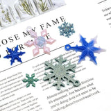 2Pcs/Set Snowflake Pendant Epoxy Silicone Molds Christmas Jewelry Making