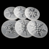 6Pcs Silicone Christmas Snowflake Mold Epoxy Resin Mould DIY Craft