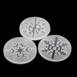 6Pcs Silicone Christmas Snowflake Mold Epoxy Resin Mould DIY Craft