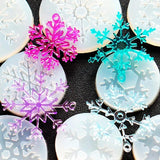 6Pcs Silicone Christmas Snowflake Mold Epoxy Resin Mould DIY Craft