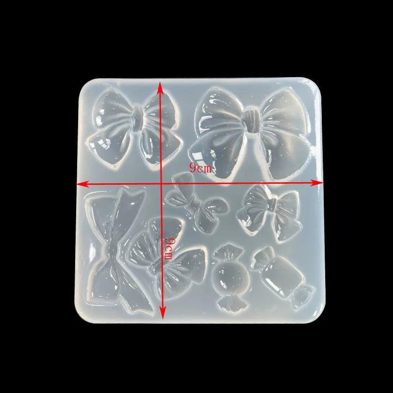Bow Candy Silicone Mold for Epoxy Making Brooch Pendant Fondant Jewelry