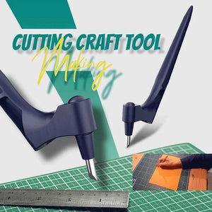 Craft Cutting Tool with 306u00b0 Swivel Blade - Handheld Paper Cutter