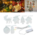 Silicone Resin Christmas Tree Ornaments Pendant Casting Hanging Lamp Decoration