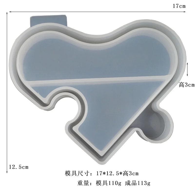 Heart Platter Shaped DIY Handcraft Moulds Jewelry Tools Epoxy Resin Mold