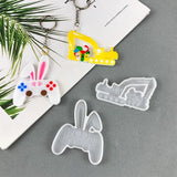 Easter Rabbit Mold Game Handle Excavator Keychain Silicone