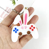 Easter Rabbit Mold Game Handle Excavator Keychain Silicone