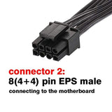 CPU 8 Pin to CPU 8 Pin (4+4) Male EPS-12V Adapter Cable (60cm)