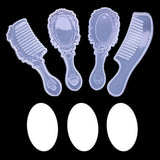 4 Styles Comb Mirror Resin Casting Molds Kit Silicone Epoxy Resin Molds