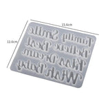 Silicone Molds English Letters Blessing Words Crystal Epoxy Resin Pendant Alphab