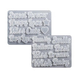 Silicone Molds English Letters Blessing Words Crystal Epoxy Resin Pendant Alphab
