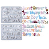 Silicone Molds English Letters Blessing Words Crystal Epoxy Resin Pendant Alphab