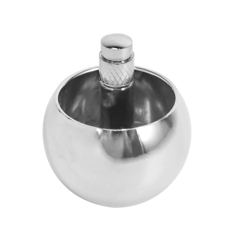 Metal Flip over Top Stainless Steel Spinning Top Toy, Silver