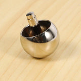 Metal Flip over Top Stainless Steel Spinning Top Toy, Silver