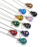 Round Diffuser Perfume Pendant Necklace with Essential Oil Bottle