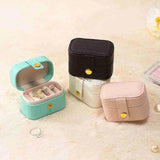Leather Girl Gift Ring Holder Display Case Jewelry Organizer Box