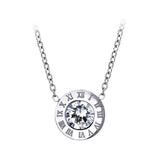 Roman Numeral Wedding Necklace Stainless Steel N0105-1