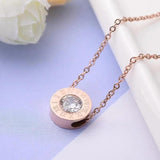 Roman Numeral Wedding Necklace Stainless Steel N0105-1