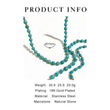 Peri'sBox Mix Stainless Steel Plated Beads Necklaces