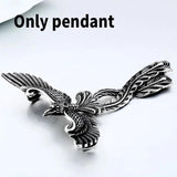 Steel Soldier 3D Phoenix Men Necklace Stainless Steel Charm Choker