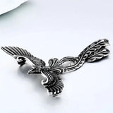 Steel Soldier 3D Phoenix Men Necklace Stainless Steel Charm Choker
