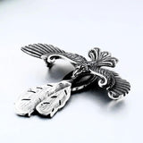 Steel Soldier 3D Phoenix Men Necklace Stainless Steel Charm Choker