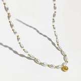 Peri'sbox Beaded Rice Pearl Choker Necklace Vintage Pearl Wedding