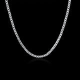 925 Sterling Silver 2MM Box Chain Necklace 16-24 Inches Wedding Party Jewelry