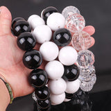 Big Acrylic Ball Choker Necklace Clear Beads Collar Jewelry