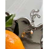 Peri'sBox Gold/Silver Coin Pendant Necklace with Pearl Charm