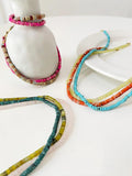 Peri'sBox Multicolor Stone Beads Choker Necklace Stainless Steel Crystal Boho