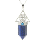 Reiki Healing Quartz Pendant Tree of Life Lapis Pink