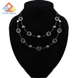 Charm Two Layer Necklace European American Jewelry Big Cable Linking
