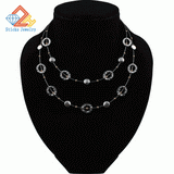Charm Two Layer Necklace European American Jewelry Big Cable Linking
