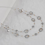 Charm Two Layer Necklace European American Jewelry Big Cable Linking