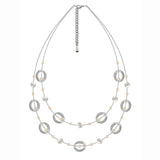 Charm Two Layer Necklace European American Jewelry Big Cable Linking