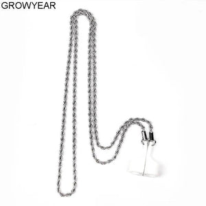 Silver/Stainless Steel Rope Chain for Airpods Holder Necklace